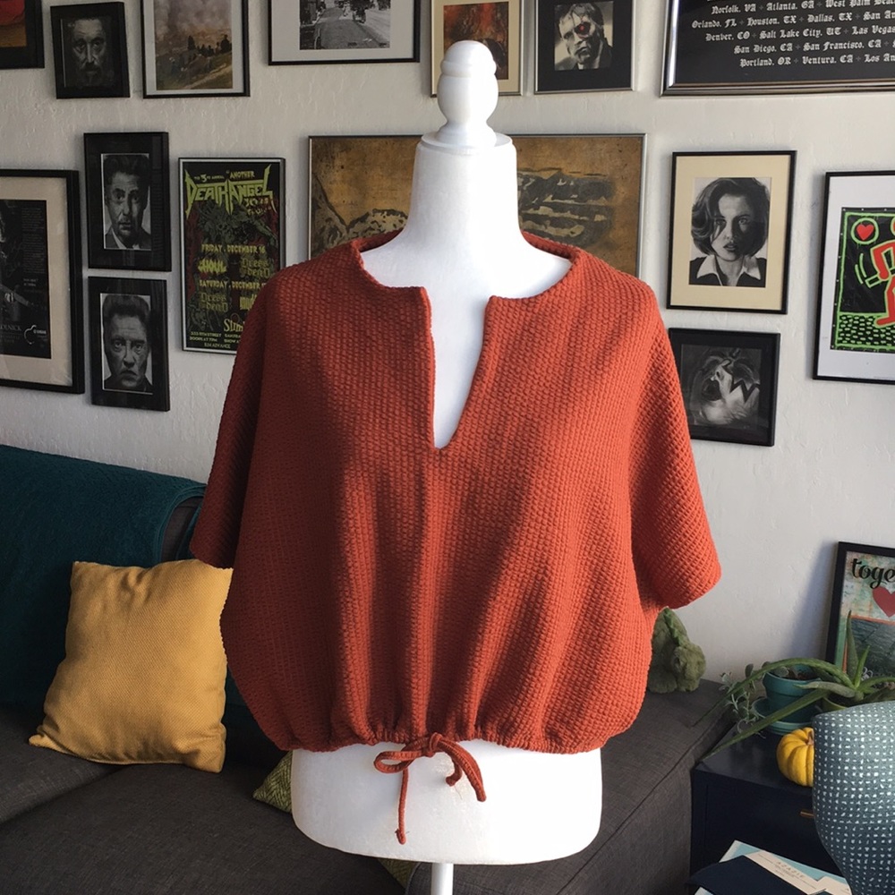 Rust orange top from Zara